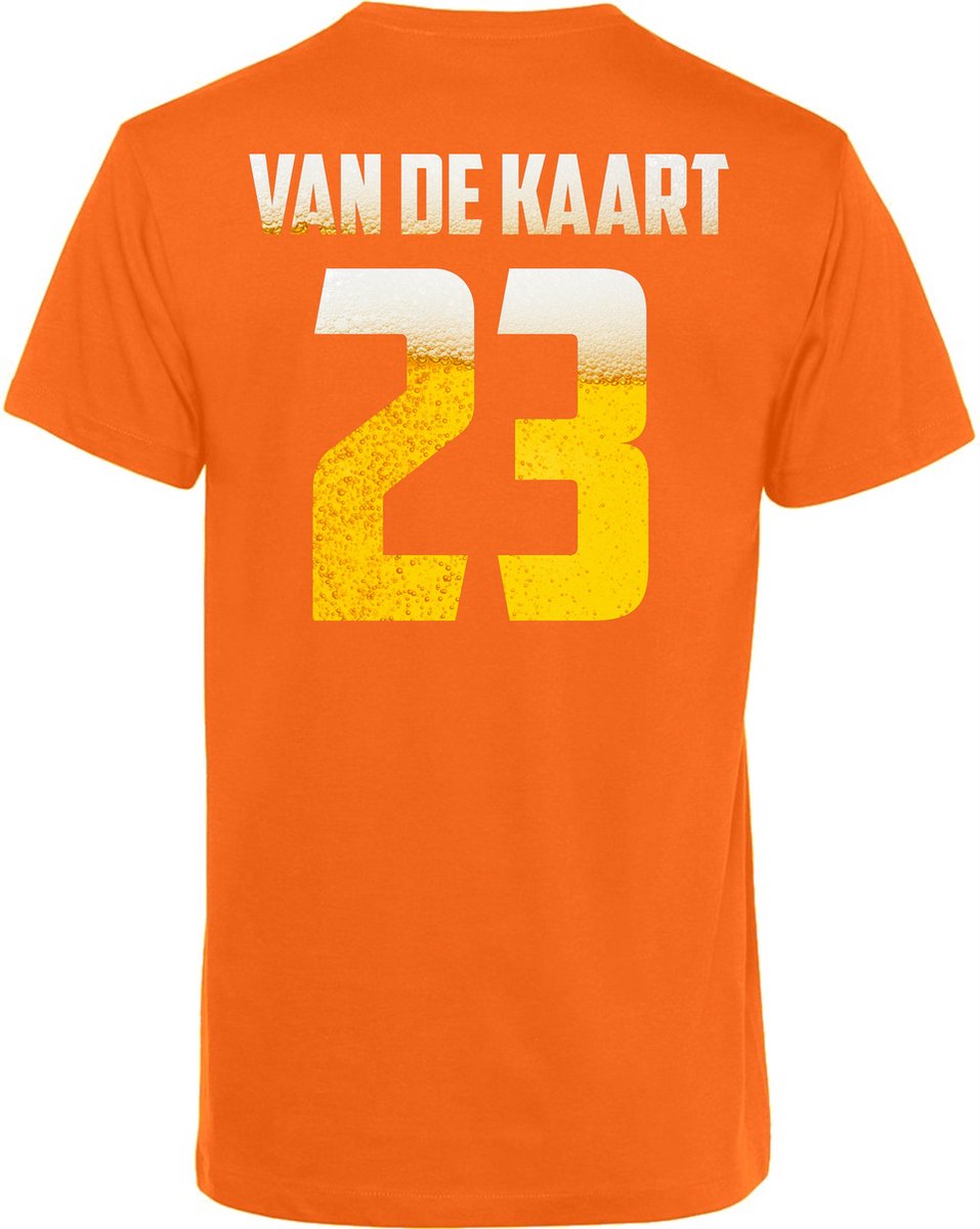 T-shirt Van de Kaart Bier | Koningsdag kleding | oranje shirt | Oranje | maat 3XL